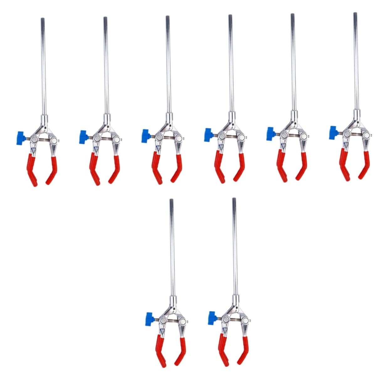 Alipis Cláquico De Recubrimiento Abrazadera De Tubo De Ensayo De Laboratorio Pinza De Laboratorio De 3 Dedos Abrazadera De 3 Puntas Pinza Ajustable Acero Inoxidable 2 Piezas X 4