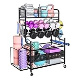 MESHDO Weight Rack for Dumbbells, Adjustable Dumbbell Rack Weight Stand, Home Gym Storage Rack for Y