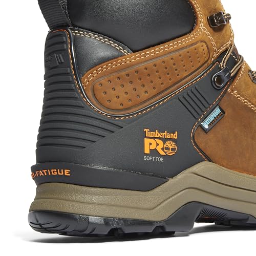Timberland PRO Timberland PRO Men's Hypercharge 6 Inch Soft Toe Waterproof Industrial Work Boot, Brown Distressed-2024 NEW, 10.5M