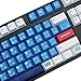 MOLGRIA 130 Set Blue and White Keycaps for Gaming Keyboard, PBT Cherry Profile Dye Sublimation Keycaps with Keycap Puller for Gateron Kailh Cherry MX 104/87/74/61 60% Keyboard