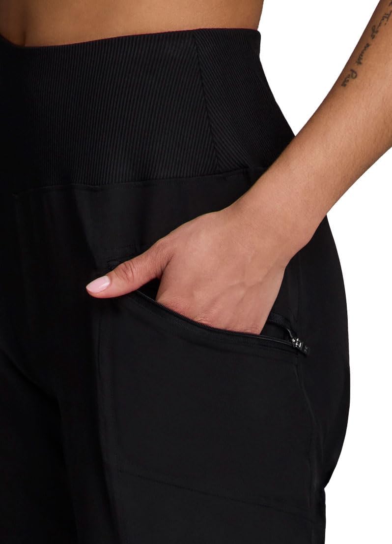 RBX Active Women's Ankle Pant, Lightweight Quick Drying Stretch Woven Casual Weekend Pant with Pockets