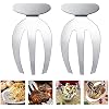 2Pcs Stainless Steel Salad Hands, Professional Business Salad Server, Light and Durable, Not Afraid of High Temperature, Easy to Clean,Dishwasher Safety