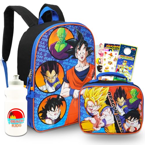 TOEI Animation Mochila Dragon Ball Z com lancheira – Pacote com mochila Dragon Ball Z de 40,6 cm, la