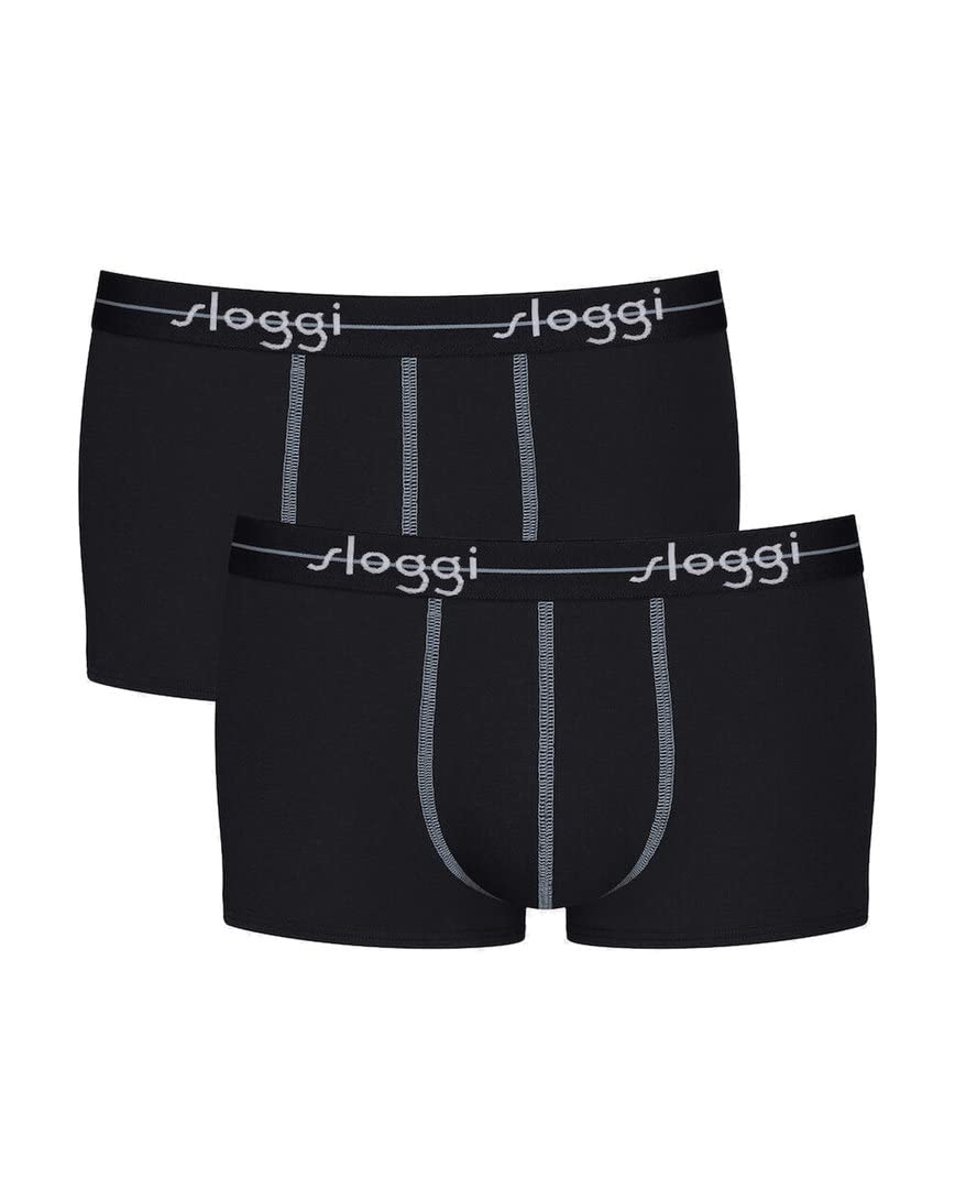 Sloggi Men's Black Low-Rise Boxer Shorts Start (X2) - Image 2