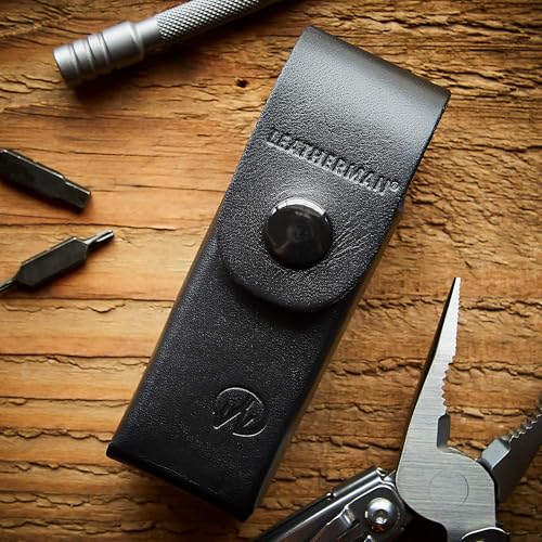 Leatherman Lederholster - Holster für Charge+, Curl, Skeletool, Skeletool CX, Skeletool RX, Wave+ Modelle - Schwarz Groß