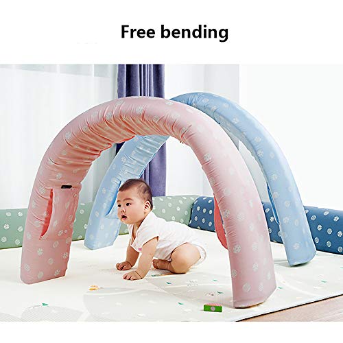 Valla para cuna transpirable de 200cm con barandilla protectora de esponja flexible 3