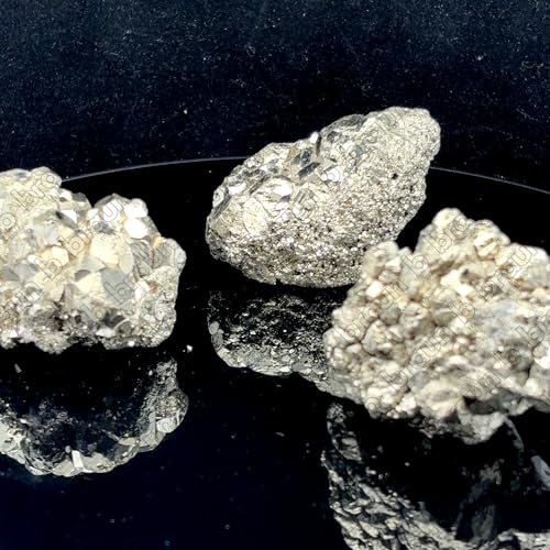 Image of Pyrite Stone Natural Crystal - Wealth & Protection Stone | Fool's Gold for Abundance, Confidence & Energy Shielding | Home Decor, Manifestation & Healing Crystal (Upto 40g)