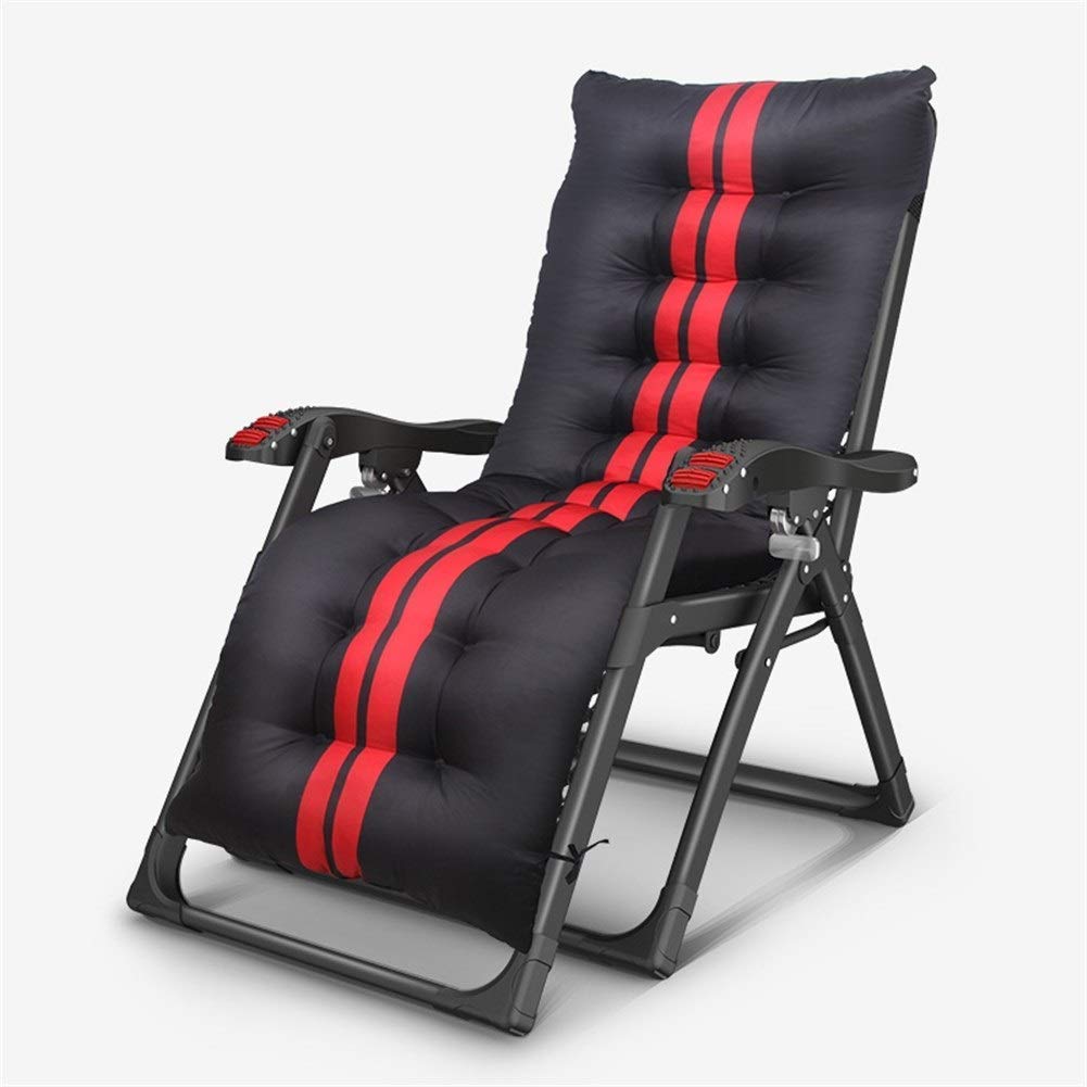 Chaise de camping en acier robuste avec repose-tête et porte-revues