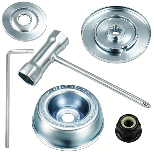 Stihl Blade Adapter Kit for FS55 FS55R FS56 FS56RC FS70R FS80 FS85 FS90 FS90R FS94 FS94R FS100RX FS110 FS120 FS130 FS130R FS240 FS250, with Thrust Washer, Rider Plate, Collar Nut, T-Wrench