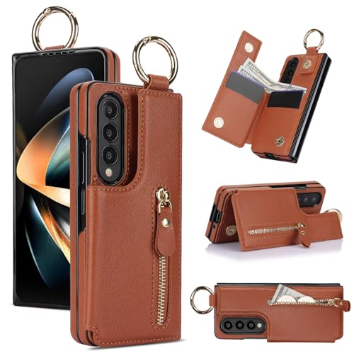 Étui pour Samsung Galaxy Z Fold 3 5G Asuwish avec porte-cartes mince