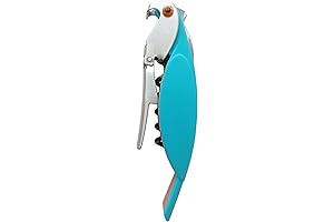 Flying Bird Bottle Opener - Parrot Shape Corkscrew Wine Opener (Light Blue)
