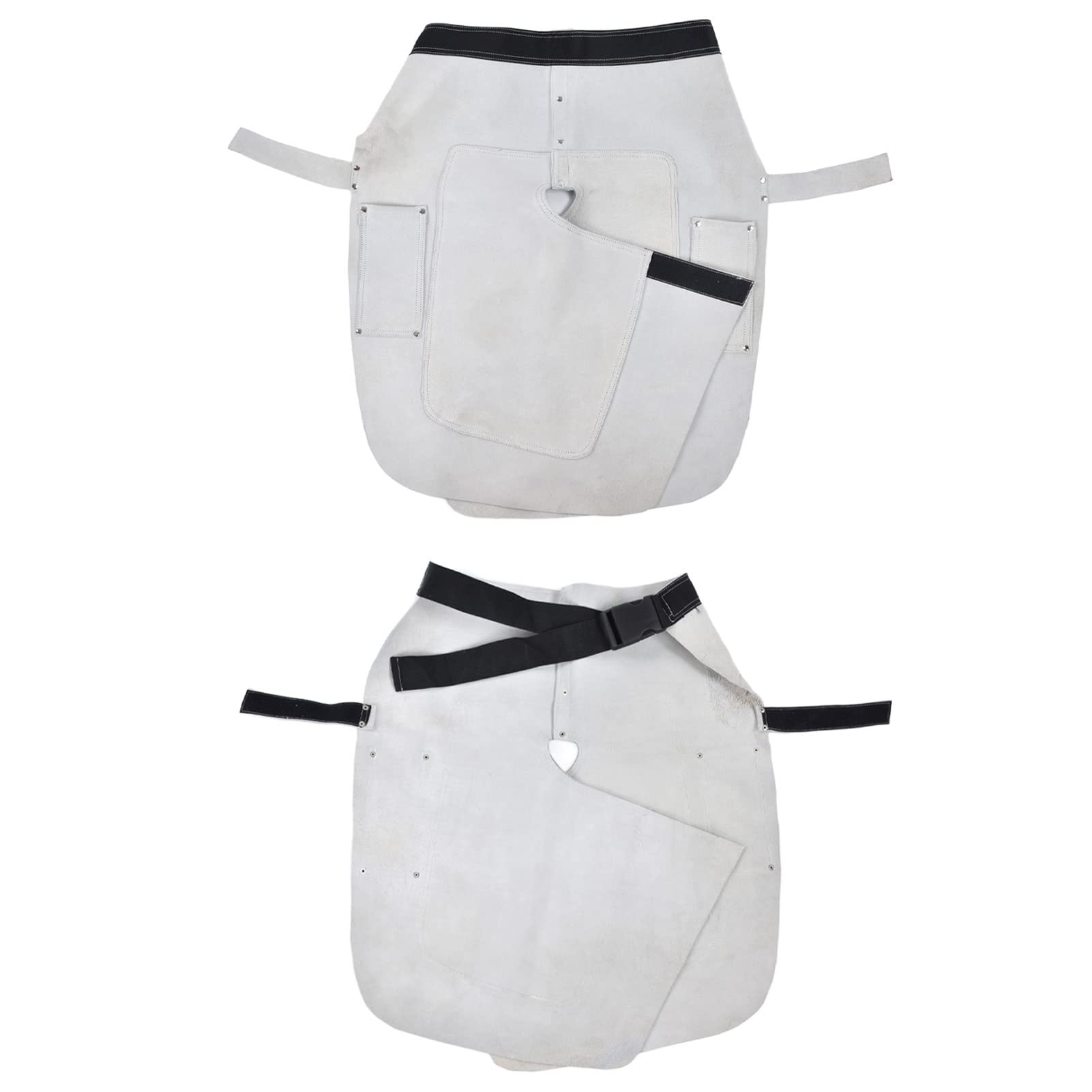 flexman A Grembiule da Scarpe, Grembiule per Boccone Regolabile per Grembiule per Grembiule per Cuoio in Pelle di Mucca con 2 Tasca per Rafforzare