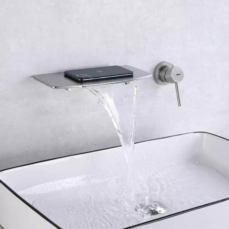 Image of Aquieen Luxury Series Wall Mounted Basin Mixer Hot & Cold with Diverter Body & Exposed Part Kit (Bianca) (Chrome)