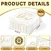 JOYGATHER Engagement Napkins – 100PCS White & Gold Foil Cocktail Napkins, 3-Ply Disposable Paper 5x5 Inches, “He Asked, She Said Yes!” Engagement Party Decorations for Bridal Shower, Wedding
