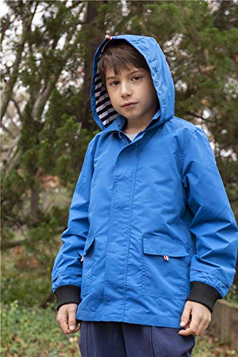 Image of Hiheart Boys Girls Waterproof Hooded Jackets Cotton Lined Rain Jackets