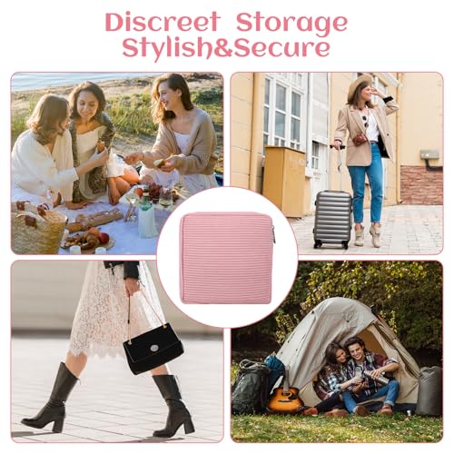 Image of 4Pcs Sanitary Napkin Storage Bag, Portable Period Bag for Teen Girls Woman