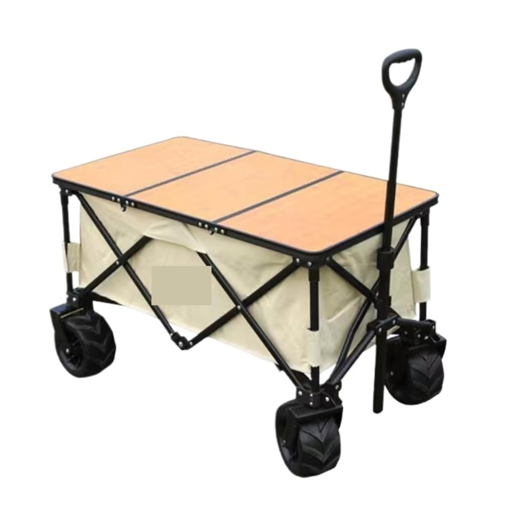 vrfvsdasAAS camping cart， Outdoor Self-driving Tour Portable Foldable Cart Grocery Shopping Camping Trolley Trailer