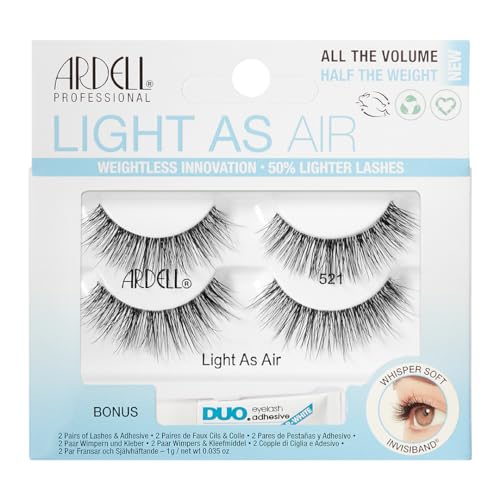 Ardell Light As Air 521 Lashes 2 Pairs + 1 gram DUO Pipette