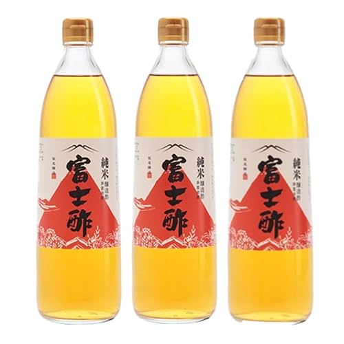 3本セット 飯尾醸造 純米富士酢 900ml 国産米100%使用 天然醸造 無添加 調味料 お酢 富士酢 純米酢 酢料理 酢ドリンク 健康酢 ダイエット 調理用 酢 日本製