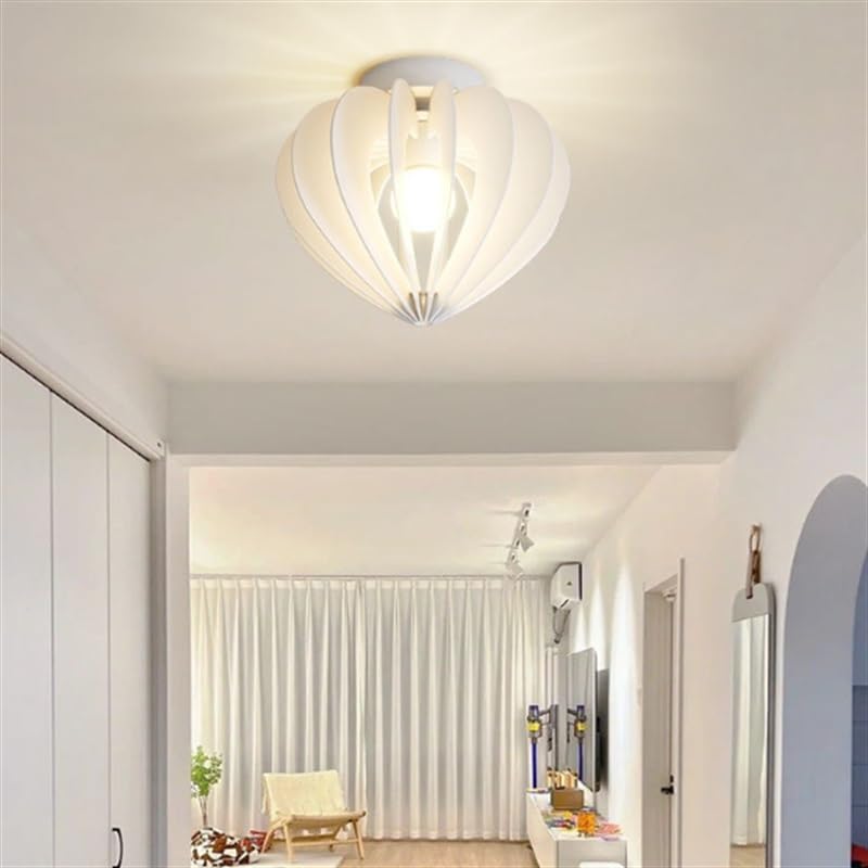 Plafonnier fleur blanc en fer chic et acrylique moderne de luxe G9