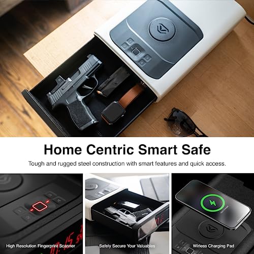 Image of VAULTEK Smart Station Biometric Smart Safe with Built-in Wireless Phone Charger + Auto Open Drawer + Bluetooth Safe Management