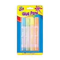 WATER BASED GLUE PENS - 4 Pack Safe Stick Sponge Kids Craft Art Non Toxic Clear Paper