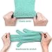 MIG4U Shower Scrub Gloves Exfoliating for Women and Men Medium to Heavy Bathing Remove Dead Skin Body Beauty Sponge Loofah Deep Cleansing Bulk 5 pairs (5 Pairs, 5 Colors)