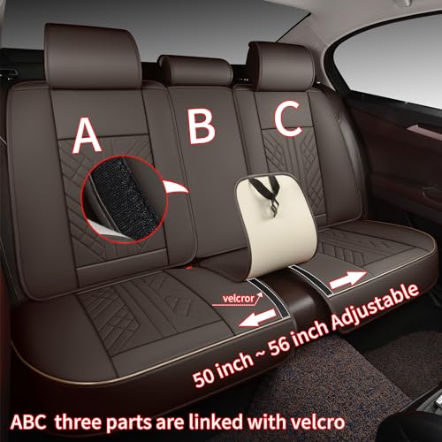 Image of GXT Bench Seat Cover, Premium Faux Leather Bench Seat Covers for Trucks - Universal Fit for Most Sedans SUV Pick-up Truck, Durable for Long Lasting Protection(Coffee)