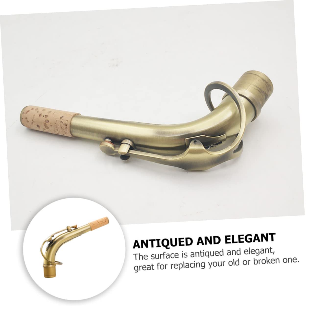 SUPVOX Sostituzione Collo Ottone Per Sassofono Con Accessorio Antico Per Performance Musicali Riduce La Perdita Aria e Migliora Suono