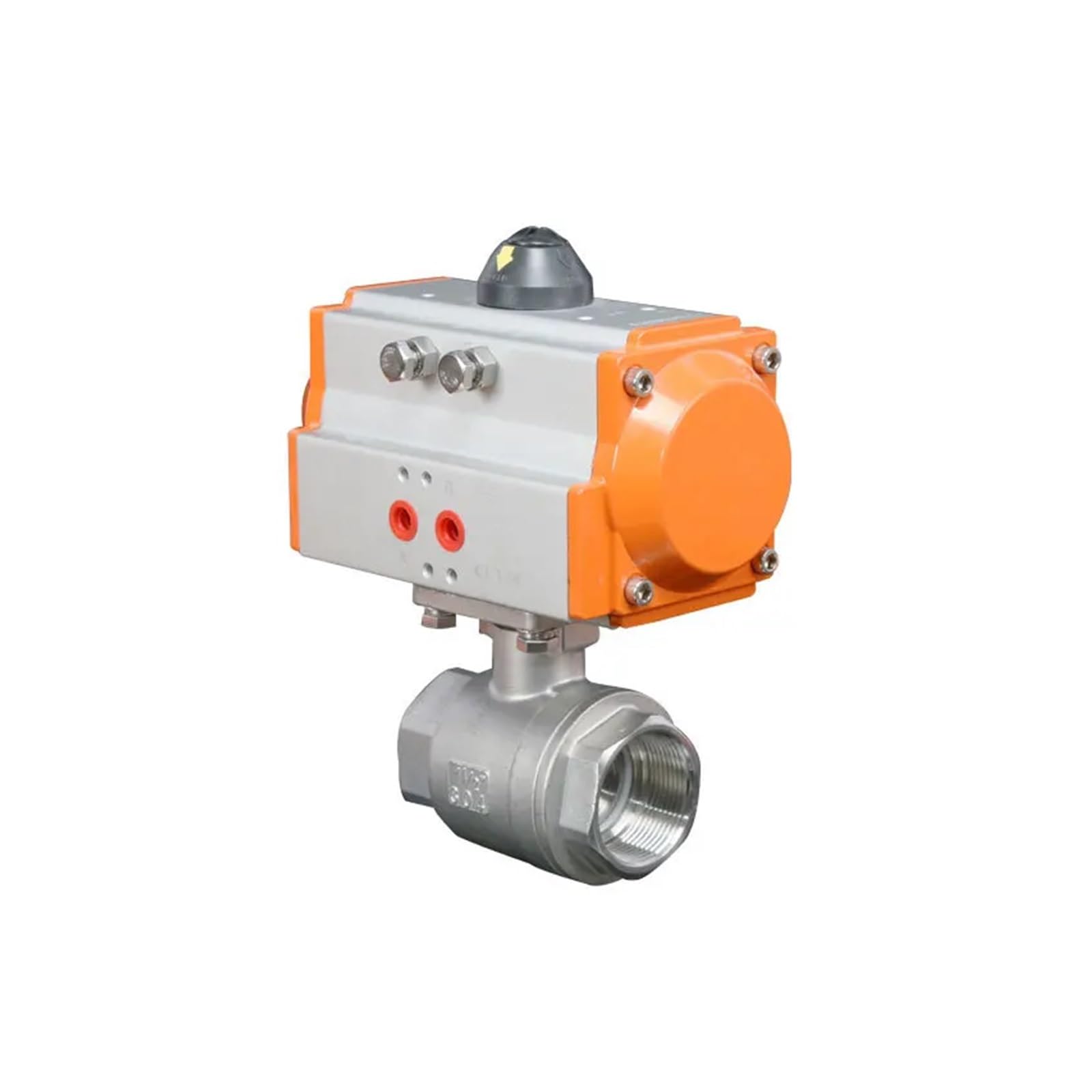 Huuoqiwy One Color Dn15-50 Pneumatic Ball Two Piece High Platform Stainless Steel Internal Thread Q611f-16P Double Acting Cylinder(Dn15)