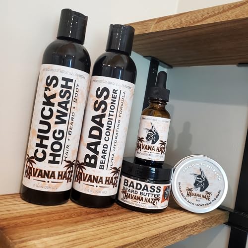 Image of Badass Beard Care Beard Oil For Men - Havana Haze, 1 oz - 100% Natural and Organic Food-grade Ingredients, Soften Hair and Hydrate Skin