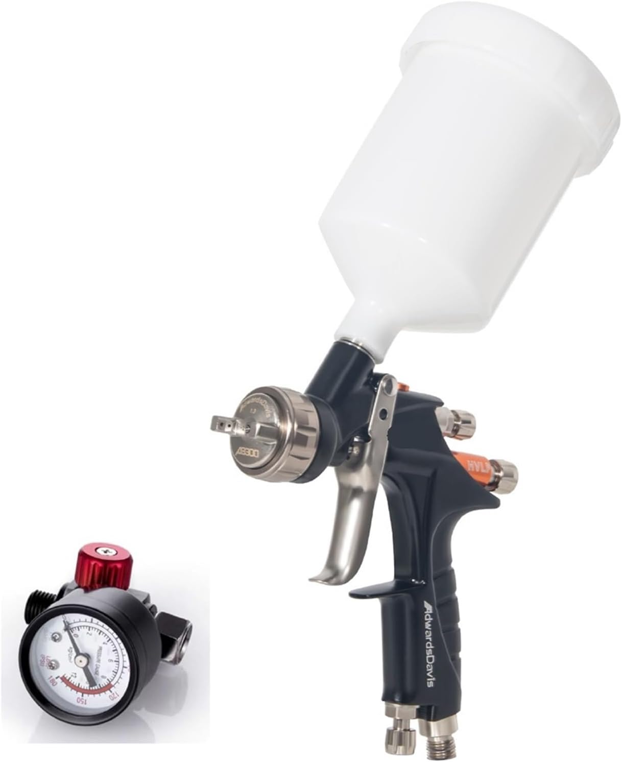 9300 HVLP High Atomization Pneumatic Paint Car Top Coating Clear Water-Based Paint Environmentally friendly Spray 1.3mm(Orange)