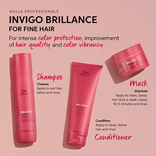 Wella Professionals Invigo Brilliance Conditioner For Fine Normal Colored Hair, Color Protecting & Color Vibrancy Conditioner, 33.8 Fl Oz #TOP3