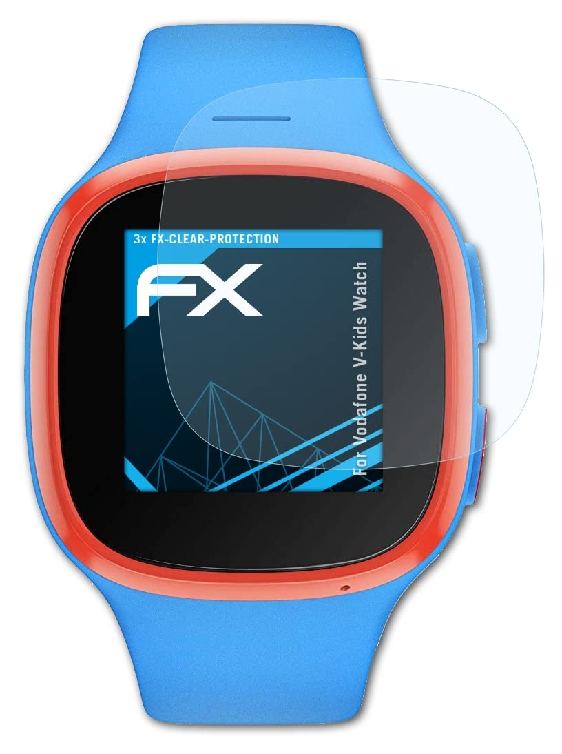 Screen Protection Film compatible with Vodafone V-Kids Watch Screen Protector, ultra-clear FX Protective Film (3X)