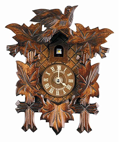 Quartz Cuckoo Clock 5-Leaves, Bird, no Cuckoo Call
