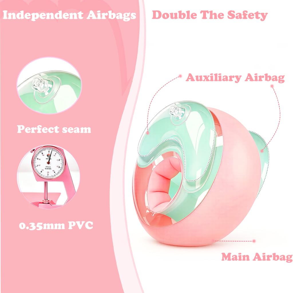 WYRIAZA Braccioli Bambini 1-6 anni Braccioli Bambini con 3 Airbag Indipendenti Rotondi Comodo Design Antiscivolo 5-20KGS