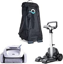 Dolphin 2026 Model E10 Automatic Robotic Pool Vacuum Cleaner Includes Caddy and Classic Cover for Storage and Protection, Ideal for Above-Ground Pools up to 30 FT in Length