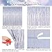 2 Pack Silver Metallic Tinsel Foil Curtains, 3.28 FT x 7.05 FT Glitter Silver Fringe Curtains, New Year Door Streamer Tinsel Backdrop Photo Booth for NYE Party Birthday Engagement Party Decorations