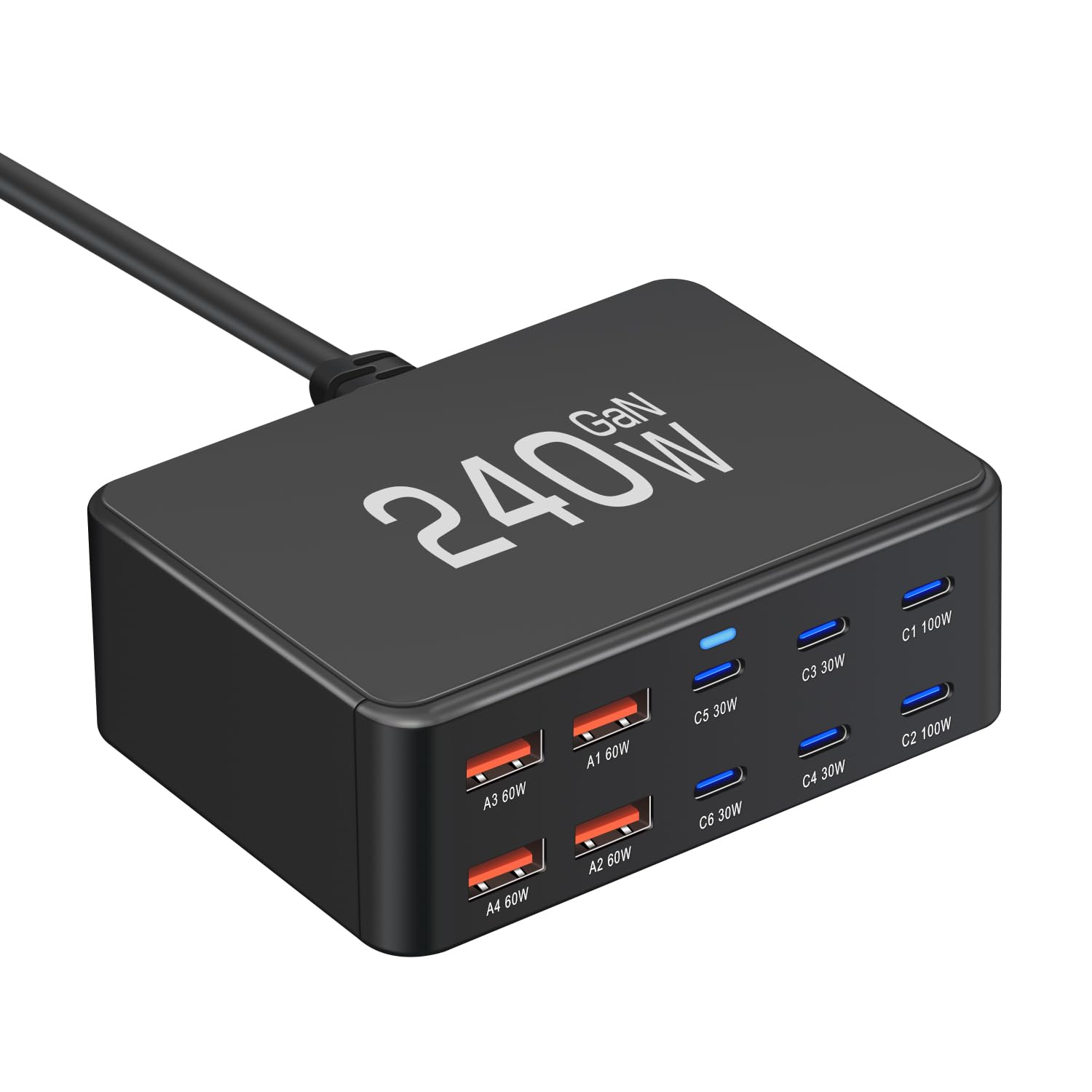 Amazon | USB 充電器 type-c 合計240W PD 急速充電器 10ポート【PD 3.0