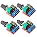Gebildet 4pcs Mini Moteur Contrôleur de Vitesse,PWM Regulateur de Vitesse,DC 5V-35V 5A Réglable PWM Commutateur,6V 12V 24V Interrupteur Variateur de Vitesse avec Indicateur LED