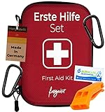 NEU: freigeist Erste Hilfe Set Outdoor | Inhalte Deutsche DIN 13167 + Burncare + Notfallpfeife | First Aid Kit Outdoor | Erste Hilfe Set Fahrrad | Erste Hilfe Set Wandern | Reiseapotheke gefüllt...