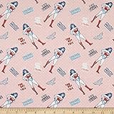DC Wonder Woman II Words of Affirmation Light Pink, Fabric by The Yard