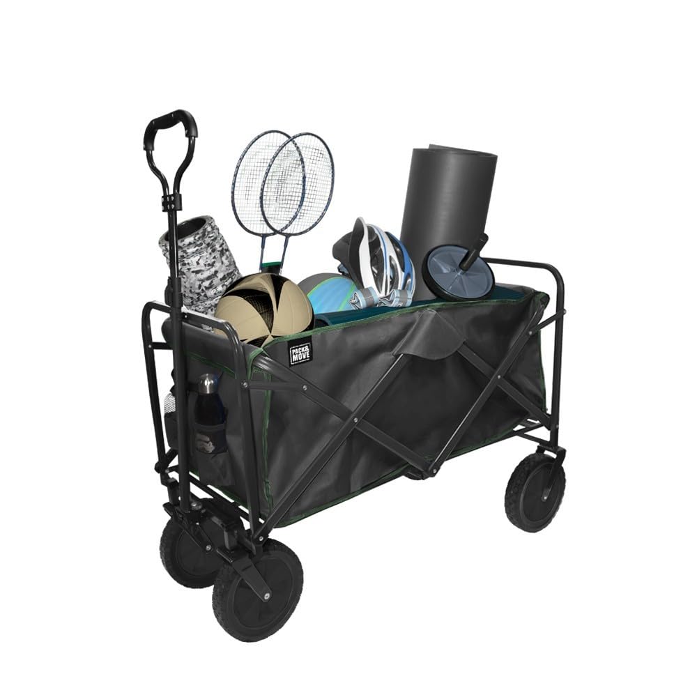 Pack and Move - Chariot de Transport à Roulette Pliable - 83 x 44 x 37 cm - Déménagement, pêche, Sport, Transport - 100 KG Max