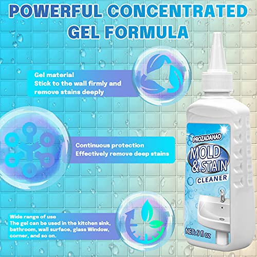 Prozadahao Household Mold Remover Gel, Grout Cleaner Gel For Washing Machine Strips, Wall Tiles, Grout Sealant Bathroom Home Kitchen Sinks Cleaning (Blue-1) #TOP3