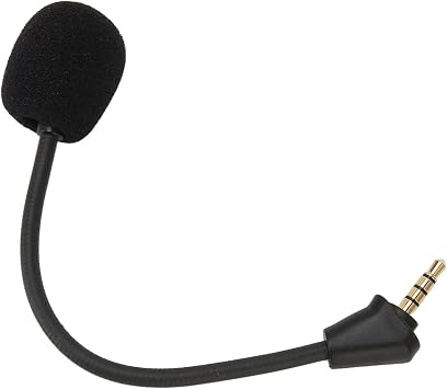Mic Replacement Boom Microphone compatible with Hyper X Cloud II Wireless, for Cloud Core, for Cloud Pro Silver, for Cloudx Gaming Headsets, Noise Cancelling, 3.5mm Jack
