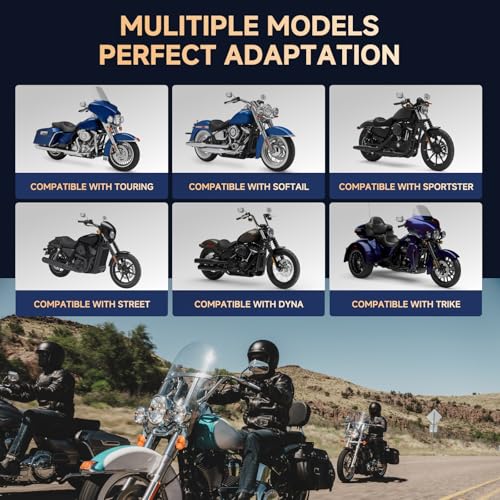 Image of Chrome Sportster Mirrors Motorcycle Handlebar Side Mirrors Long Stem 8mm Rear View Mirrors Compatible with Harley Road King,V-ROD, Sportster, Dyna, Softail, Street Electra Road Glide (1982-2025)