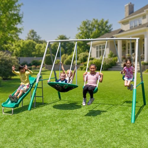 Sportspower Northridge Metal Swing Set, 500 lb...