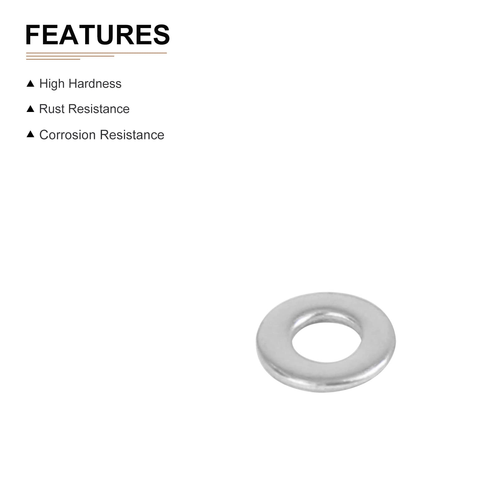 DTGN 4mmx9mmx0.8mm(IDxODxT) Stainless Steel Flat Washers - 200Pack - Good for Industrial Machinery - Flat Ring Gaskets - Silver Tone - Image 3