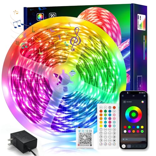 LEDテープライト LEDテープ【RGB1600万色 アプリ＋リモコン版 マイク/音楽連動 タイマ—機能】テープ テープ 22種類モード 無段階調光 （日本PSE認証済み） 間接照明 高演色 高輝度 切断可能 インドア/寝室/キッチン/リビングルーム クリスマス/パーティー/記念日/誕生日/祝日Google Play App Storeに対応 (10