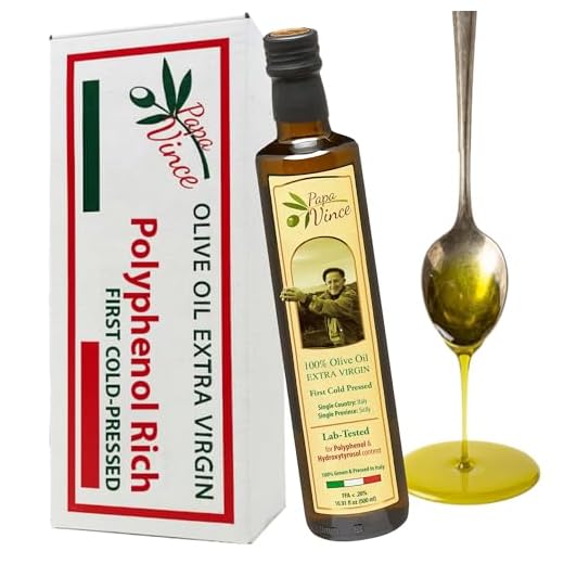 Papa Vince Olive Oil Extra Virgin - First Cold Pressed 2017/18, Sicily, Italy, Unblended, Unfiltered, Unrefined, Robust, Rich in Antioxidant | Single Estate from our family in Sicily - 16.9 fl oz